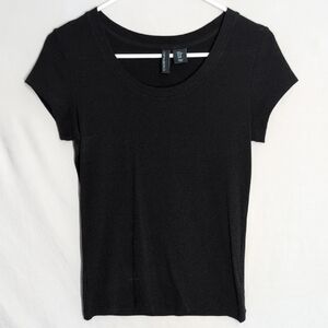 Cynthia Rowley Black Short Sleeve Tee